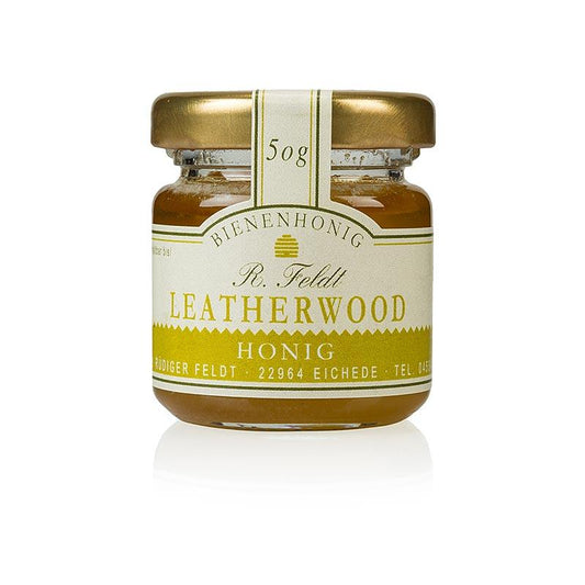 Leatherwood honning, Tasmanien, lysebrunt, cremet, højaromatisk, glasdelen, 50 g - honning, syltetøj, frugtsmørepålægsprodukter - honning biavl Creutzfeldt -
