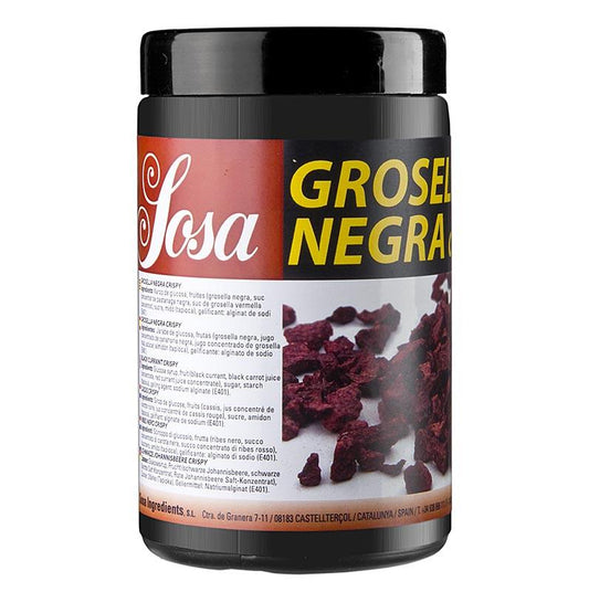 Crispy - solbær / cassis, frysetørret, 200 g - Molekylær Cooking - Af Sosa -