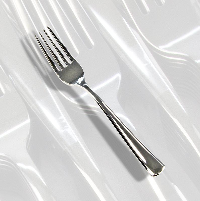 Engangs "sølv gafler", plast, sølv, 18,5 cm, 50 stk - Non Food / Hardware / grill tilbehør - bestik og porcelæn -