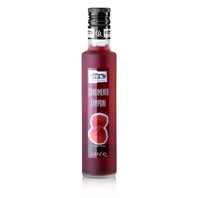 Hindbær-ethyl-krydderi, rødvinseddike med hindbærsaft, 6% syre, Casa Rinaldi, 250 ml - ethyl & Oil - Forskellige ethyl grader -