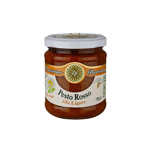 Pesto Rosso sauce med basilikum, tomater og nødder, Venturino, 180 g - Saucer, supper, fund - chutneys, pesto, saucer og specialiteter -