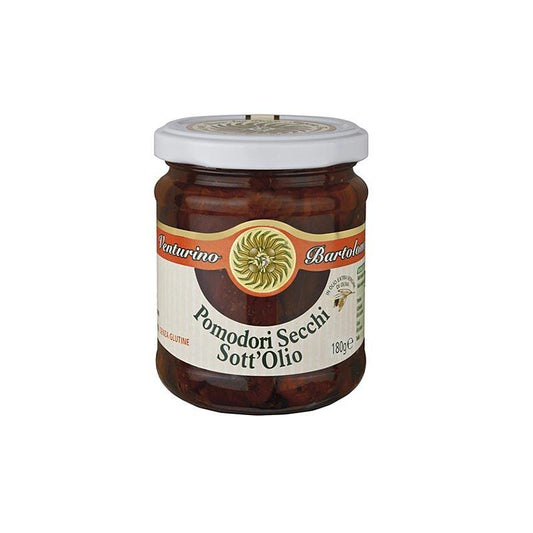 Tørrede tomater i ekstra jomfru olivenolie, Venturino, 180 g - pickles, konserves, antipasti - Pickles & Tørret -