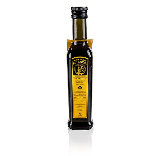 Ekstra jomfru olivenolie, Pago Baldios San Carlos, 100% Arbequina, 250 ml - Olier - Olivenolie Spanien -