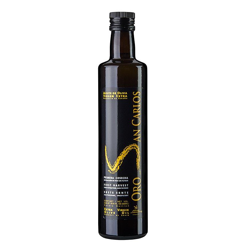 Ekstra jomfru olivenolie, Pago Baldios "Oro San Carlos" Arbequina & Cornicabra, 500 ml - Olier - Olivenolie Spanien -