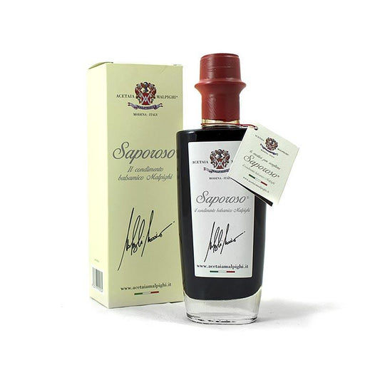 Balsamico Krydderi "Saporoso", 6 år, eg og akacietræ tønde, Malpighi, 100 ml - Oil & Vinegar - Balsamico Malpighi -