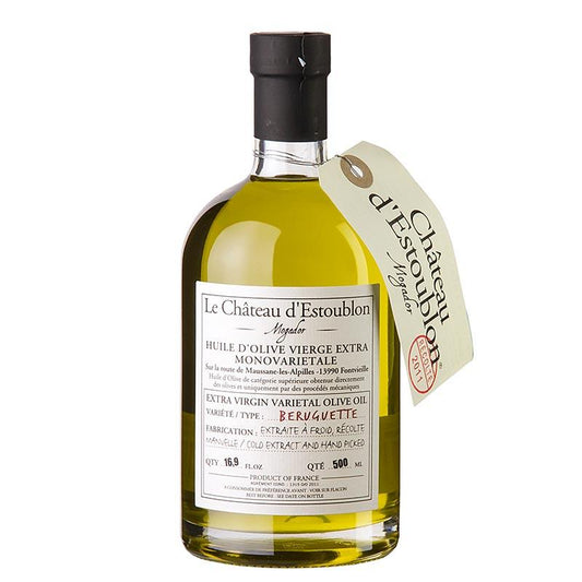 Ekstra jomfru olivenolie, fra Beruguette oliven, Chateau d'Estoublon, 500 ml - Eddike og olie - Olivenolie Frankrig -