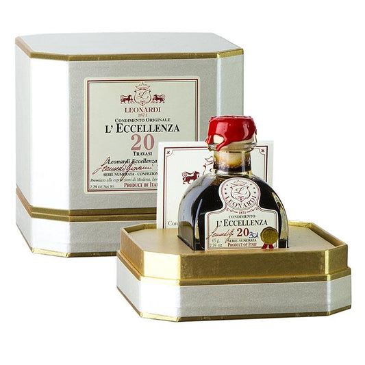 Leonardi - balsamico Eccelenza Condimento, 20 år, 50 ml - Olie og eddike - Balsamico Leonardi -