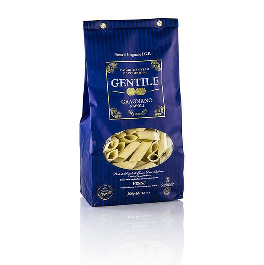 Pastificio Gentile Gragnano IGP - Penne, bronze rensede, 500 g - nudler, noodle produkter, friske / tørrede - tørrede nudler -