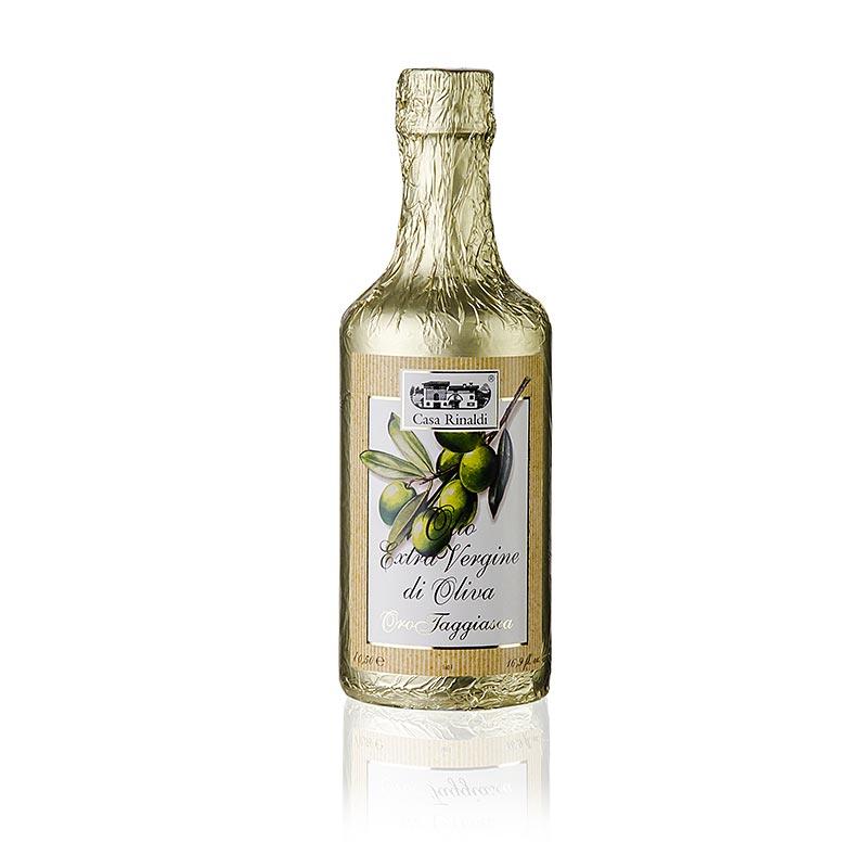 Ekstra jomfru olivenolie, Casa Rinaldi "Oro di Taggiasca" ufiltreret, guld folie, 500 ml - Oil & Vinegar - Olivenolie Italien -