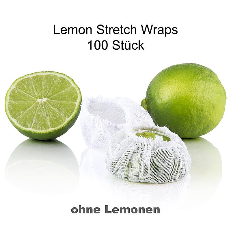 De Original Lemon Stretch wraps - Zitronenserviertuch, hvid med elastik, 100 St - Non Food / Hardware / grill tilbehør - bestik og porcelæn -