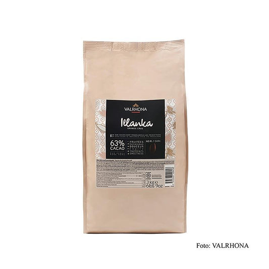 Illanka mørk overtrækschokolade, Callet, 63% kakao, Peru 3 kg -