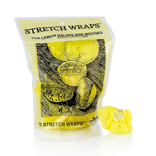 De Original Lemon Stretch wraps - Zitronenserviertuch, gul med elastik, 12 St - Non Food / Hardware / grill tilbehør - bestik og porcelæn -