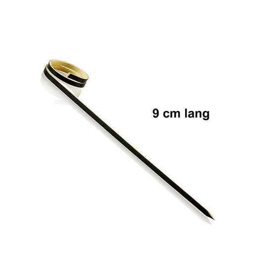 Bambus spyd, med løkke (Wrestling), sort, 9cm, 100 St - Non Food / Hardware / grill tilbehør - bestik og porcelæn -