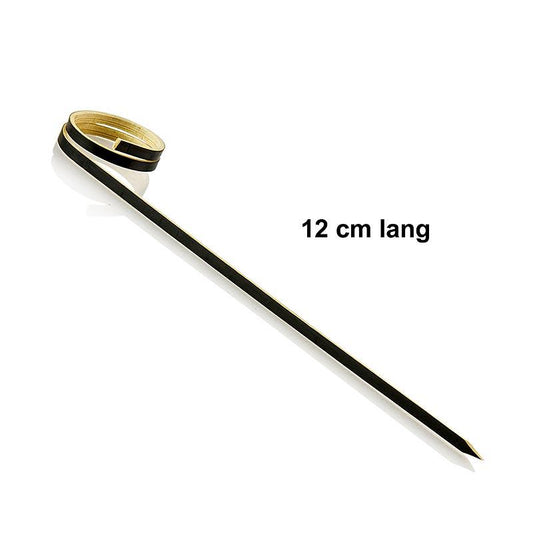 Bambus spyd, med løkke (Wrestling), sort, 12cm, 100 St - Non Food / Hardware / grill tilbehør - bestik og porcelæn -