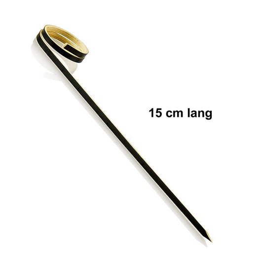 Bambus spyd, med løkke (Wrestling), sort, 15 cm, 100 St - Non Food / Hardware / grill tilbehør - bestik og porcelæn -