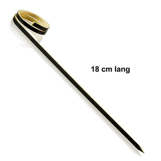 Bambus spyd, med løkke (Wrestling), sort, 18 cm, 100 St - Non Food / Hardware / grill tilbehør - bestik og porcelæn -