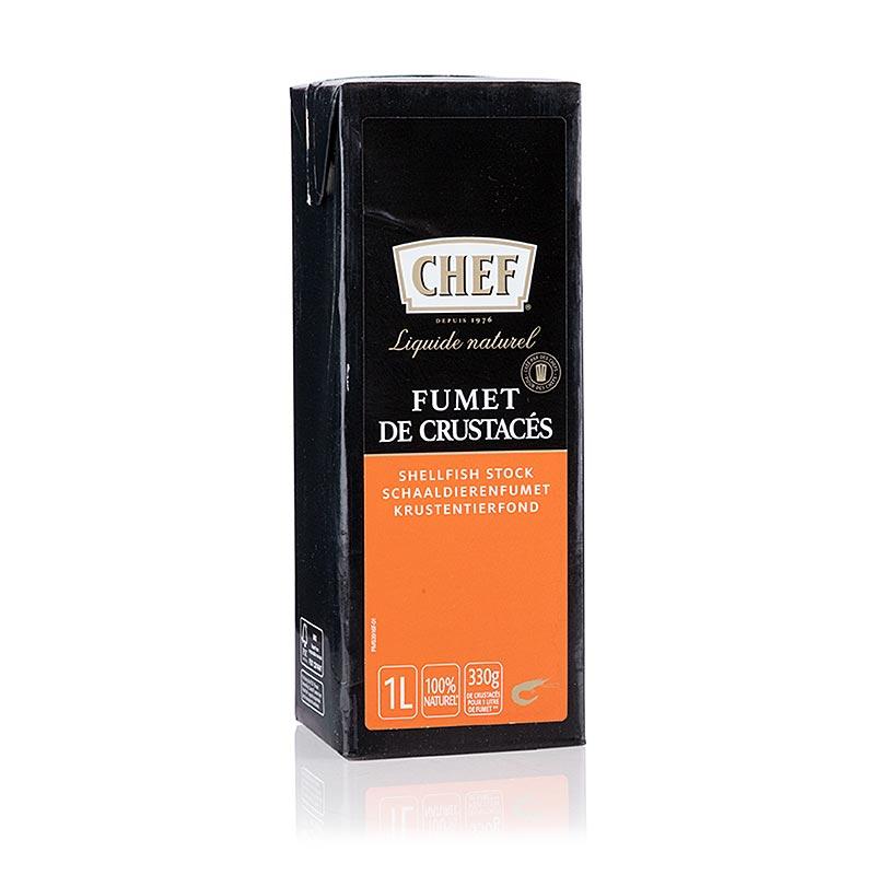 CHEF Premium - krebsdyr lager, flydende, klar til at lave mad, 1 l - saucer, supper, fond - CHEF -