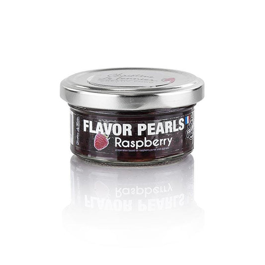 Frugt kaviar "hindbær" perlestørrelse 5mm, sfærer, Les Perles, 50 g - kaviar, østers, fisk og fiskeprodukter - kaviar -