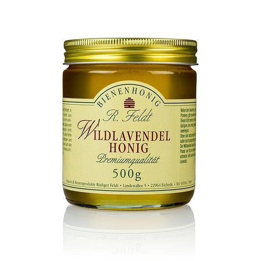 Wild Lavendel honning, Middelhavsområdet, flydende, klare, ikke sød, 500 g - honning, marmelade, frugt opslag - honning biavl Feldt -