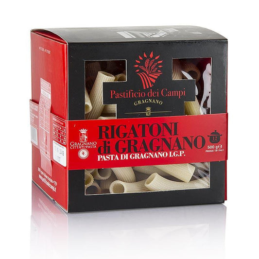 Pastificio dei Campi - No.28 Rigatoni Pasta di Gragnano IGP, 500 g - nudler, noodle produkter, frisk / tørrede - tørrede nudler -
