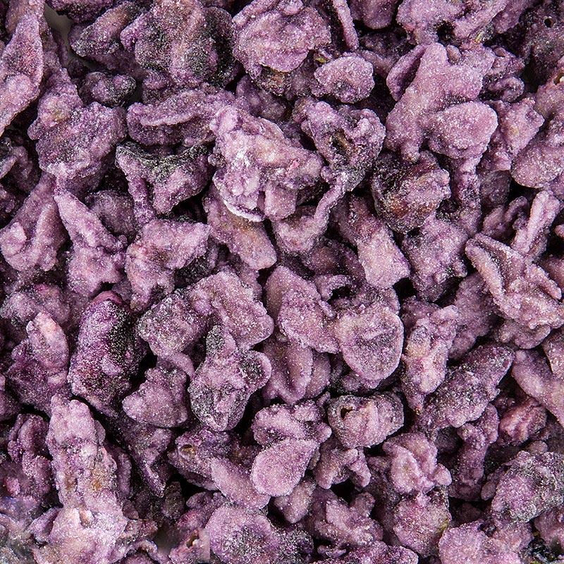 Sande violet kronblade, violet blå, krystalliseret 2cm, spiselige, 1 kg - konditori, dessert, sirup - Patisserie hjælpemidler -