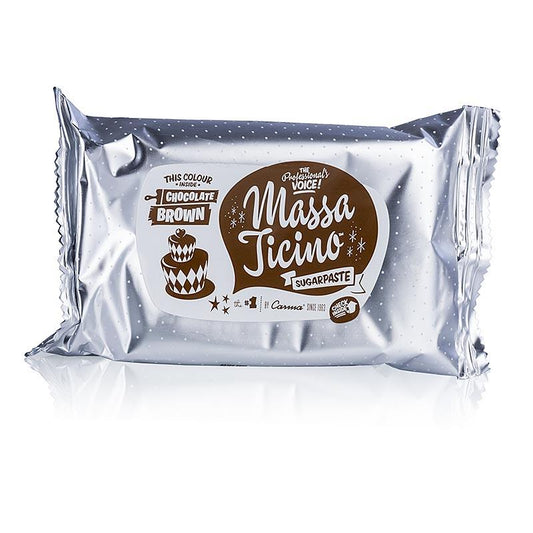 Massa Ticino - kage Garnier masse, Chocolate Brown, Vegansk, AZO-fri, 250 g - konditori, dessert, sirup - Produkter fra Carma -