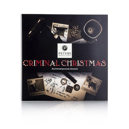 Julekalender "Criminal Jul 1" - u.Buch, med alkohol, Peters, 255 g - kiks, chokolade, snacks - kager og chokolade -