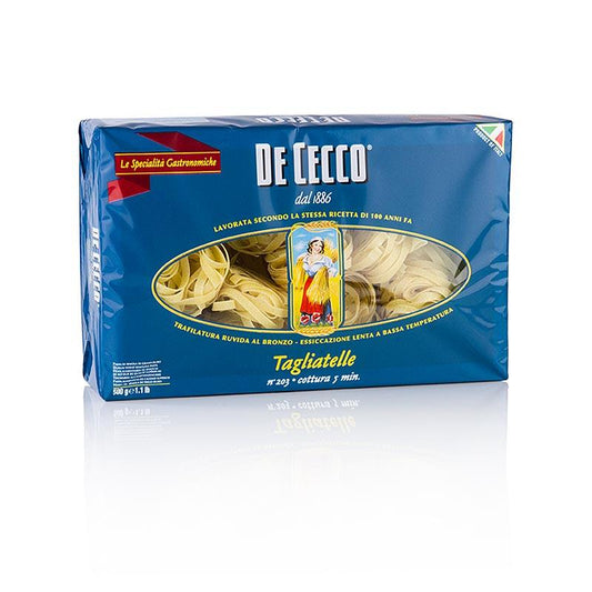 De Cecco Tagliatelle, No.203, 500 g - nudler, noodle produkter, frisk / tørrede - tørrede nudler -