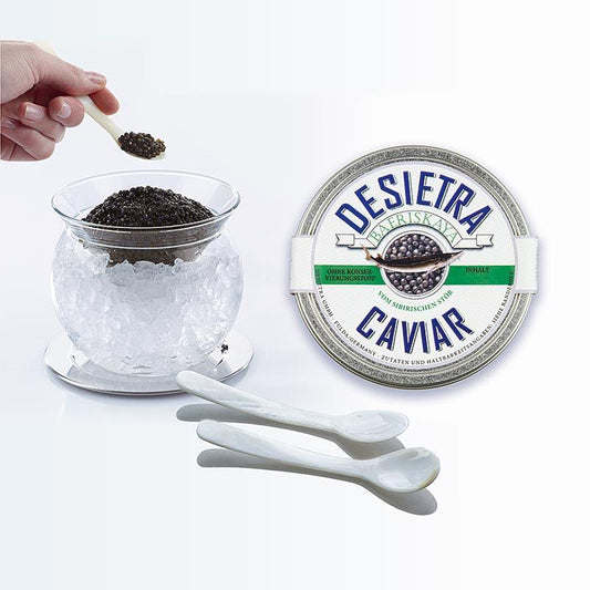 Caviar Set Tour - Baeriskaya kaviar og kaviar 1 x Glasskål (6 stk.), 125 g, 6 stk -. Sæt - Sæt -