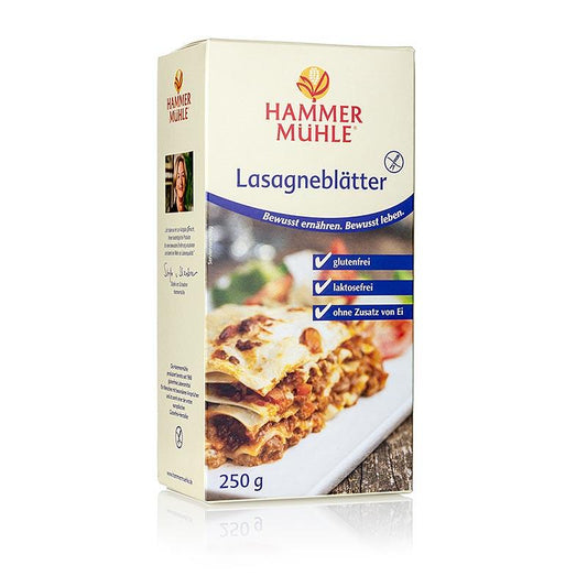 Hammermølle - lasagneplader majs og ris, lactose, glutenfri, 250 g - nudler, noodle produkter, friske / tørrede - tørrede nudler -