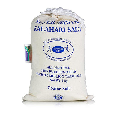Silver Crystal salt fra Kalahari, groft, 1 kg - salt, peber, sennep, krydderier, smagsstoffer, dehydrerede grøntsager - Salt -