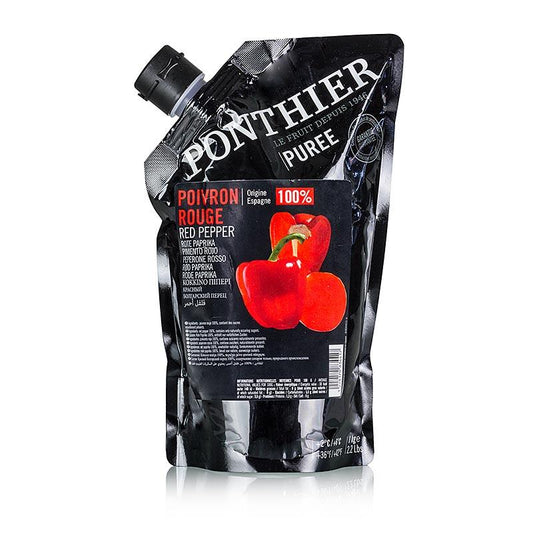 Puré - rød peberfrugt, 100% vegetabilsk, uden sukker, 1 kg - frugt, frugtmos, frugtprodukter - pureer -