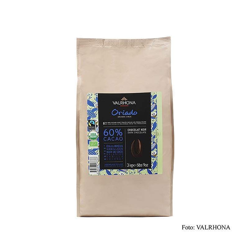 Valrhona Oriado, Couverture Mørk, Callet, 60% kakao, BIO 3 kg - BIO rækkevidde - BIO Patisserie -