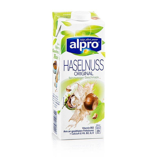 Hasselnød drink Alpro, 1 l - Veggi fødevarer og veganske køderstatning - havre, ris og sojamælk -