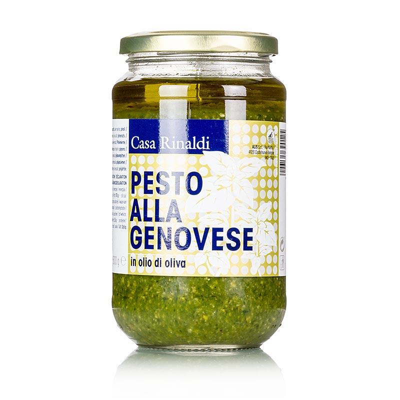 Pesto Genovese, veganske og laktosefri (basilikum sauce), Casa Rinaldi, 500 g - saucer, supper, fund - chutneys, pesto, saucer og specialiteter -
