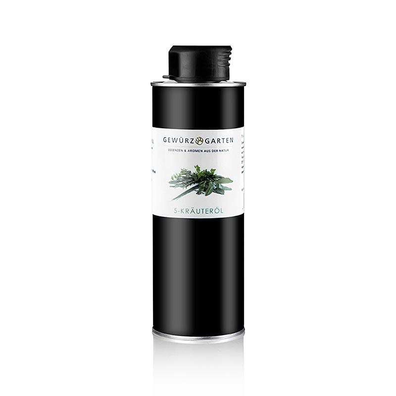 Spice Garden 5-urte olie i rapsolie, 250 ml - & eddike olie - krydderi haven -