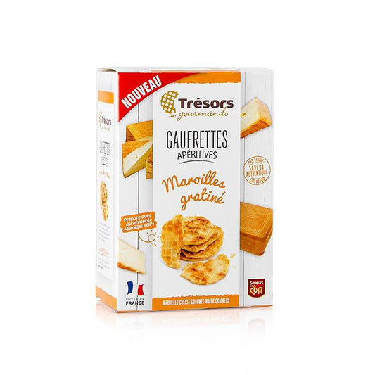Bar snack Trésors - Gaufrettes, fransk. Mini vafler med Maroilles ost, 60 g - kiks, chokolade, snacks - Snacks & snacks -