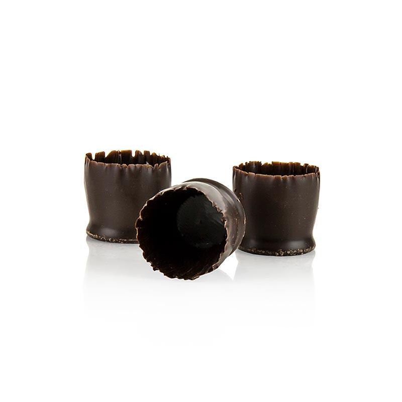 Chokolade form - "Snobinettes", mørk chokolade, ø 23-27mm, 26mm høj, Mona Lisa, 430 g, 90 St -