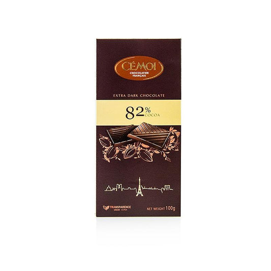 Chokolade panel - mørk 82% kakao, Cémoi, 100 g -