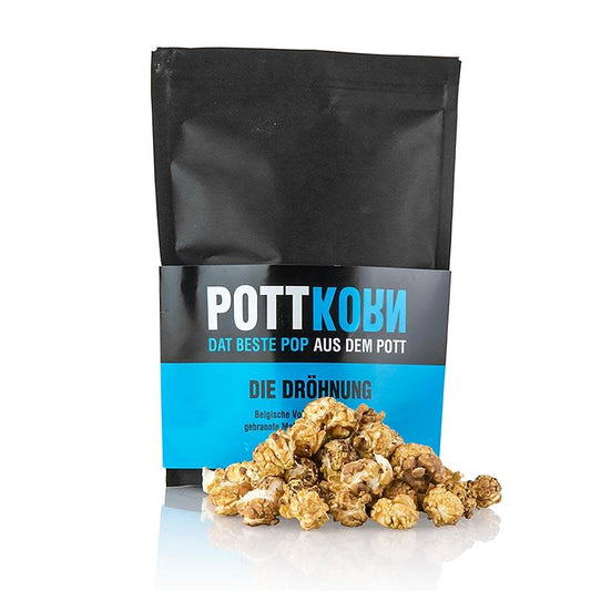 Pott Korn - Den Dröhnung, popcorn med chokolade, espresso, whisky, 80 g - kiks, chokolade, snacks - Pott korn -