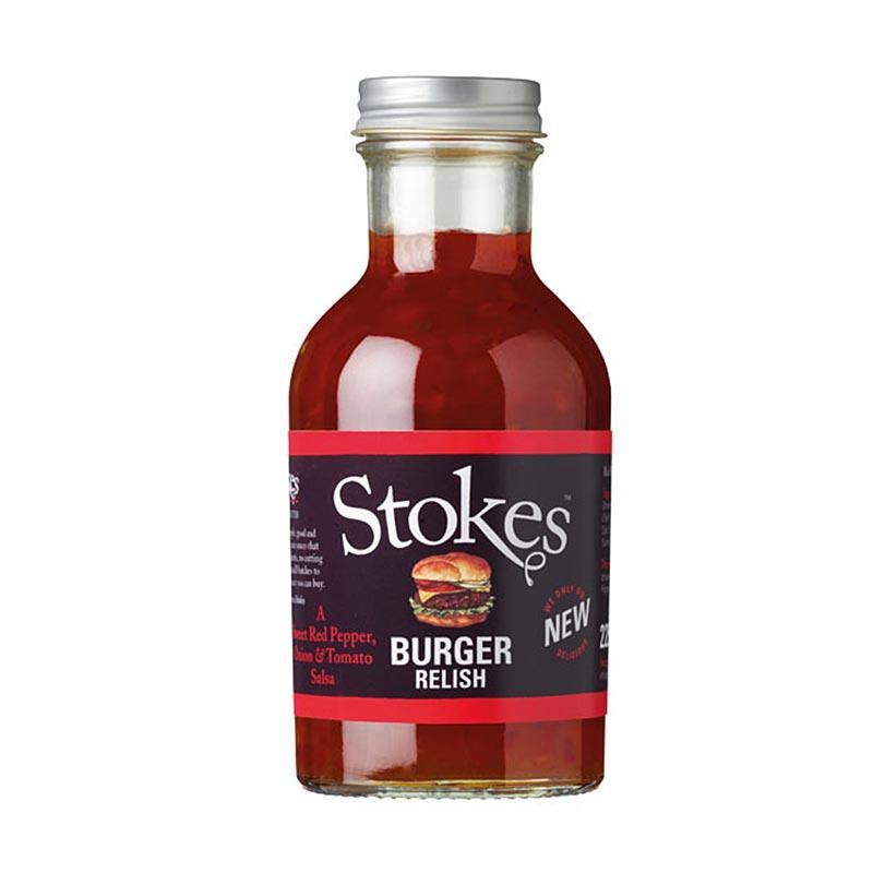 Stokes Burger Relish, rød peber & tomat salsa, 265 ml - Saucer, supper, fund - Stokes -