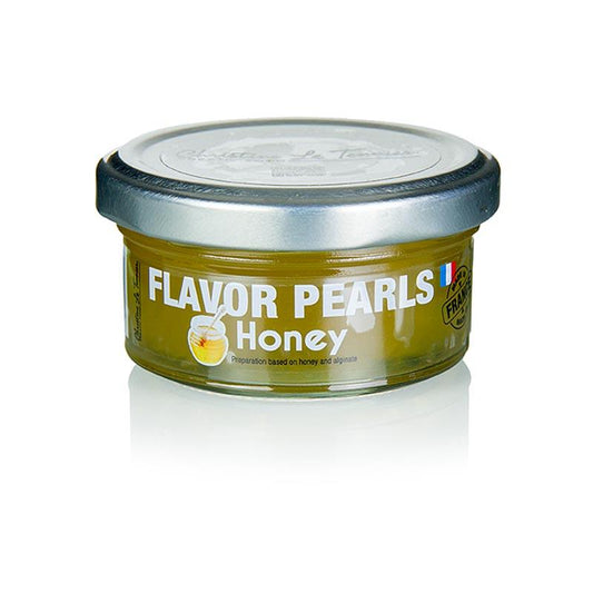 Würzkaviar "honning", perlestørrelse 5 mm Sfærisk, Les Perles, 50 g - kaviar, østers, fisk og fiskeprodukter - kaviar -