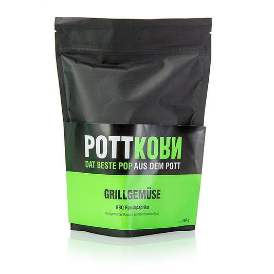 Pottcorn - Grill Grøntsager, Popcorn med BBQ Røg Paprika, 150 g