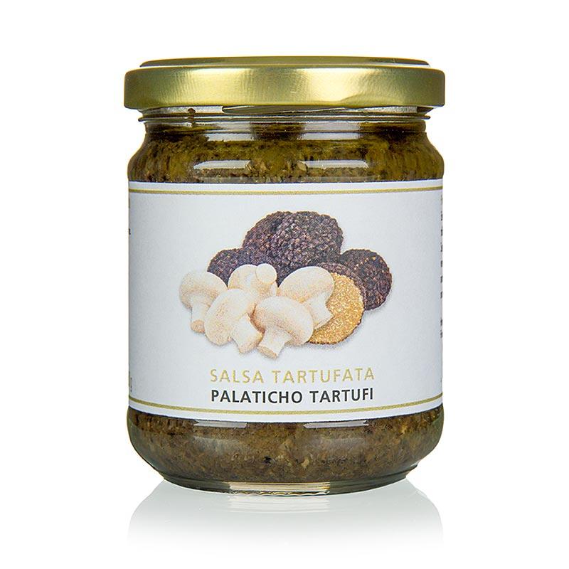 Trøffelsauce Salsa Tartufata, med 10% sommer trøfler, Palaticho Tartufi, 180 ml - friske trøfler, -Konserven, Olier, produkter - trøffelprodukter -