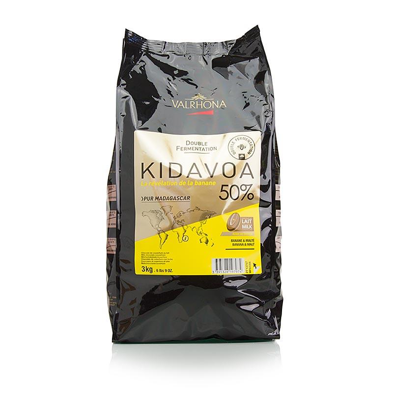 Kidavoa Couverture (dobbelt fermenteret) 50% Callets 3kg - Couverture, chokolade forme, chokoladevarer - Valrhona overtrækschokolade -