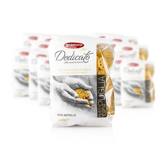 GRANORO Dedicato - Rotelle, hjul, Ø20, No.93, 10 kg x 20 500g - pasta, pastaprodukter, friske / tørrede - nudler tørret -