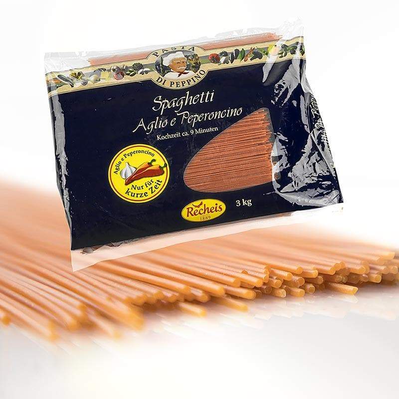 Pasta di Peppino - spaghetti, aglio e peperoncino 3 kg - pasta, noodle produkter, friske / tørrede - tørrede nudler -