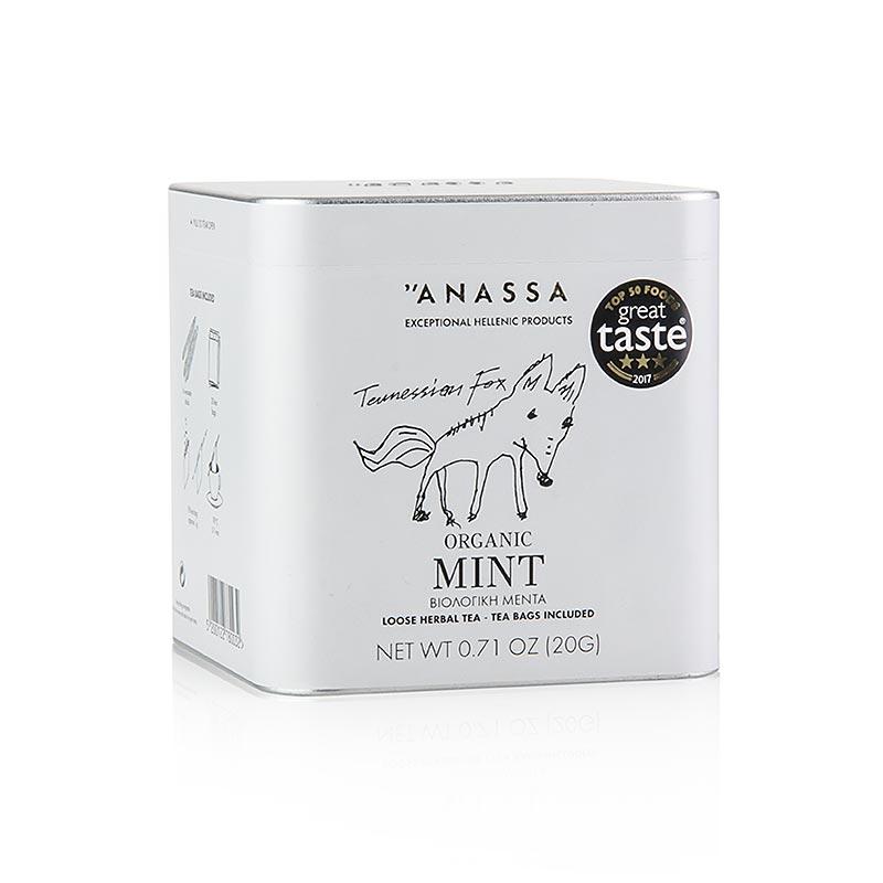 Anassa Mint Tea (mynte te), løs med 20 poser, BIO, 20 g - kaffe, te, sodavand - te -