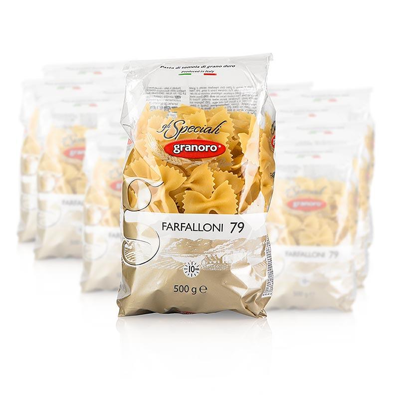 GRANORO Dedicato - Farfalloni, formaling, No.79, 10 kg x 20 500g - pasta, pastaprodukter, friske / tørrede - nudler tørret -