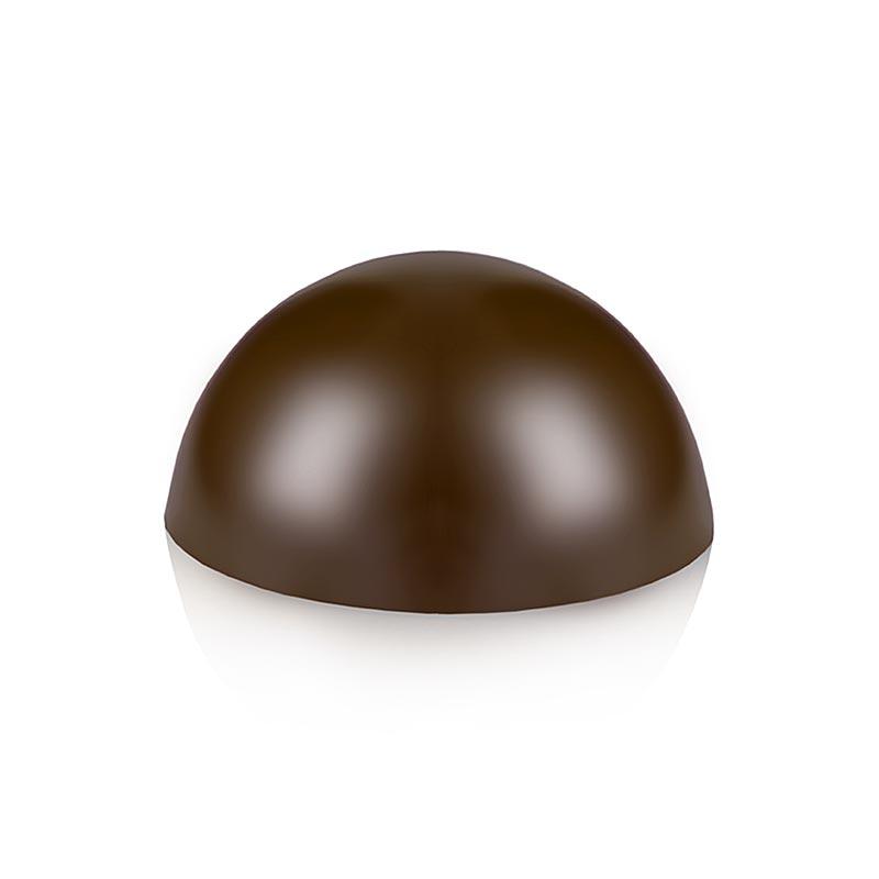 Chokolade form halvkugle, høj, mørk, ø 80x40mm, 900 g, 45 St -